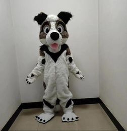 2024 Super Cute Length Fur dog Mascot Costume theme fancy dress Christmas costume Halloween Mascot Costume