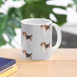 Mugs Beagle Pup Coffee Mug Porcelain Aesthetic Cups Set