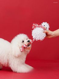 Decorative Figurines Christmas Tug Of War Rope Knot Toy Molar Long Lasting Sound Relieving Stuffy Small Dog Pet Supplies