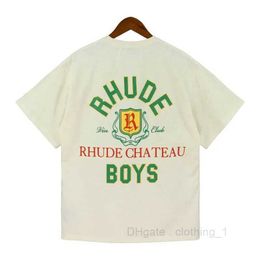 2023 Summer Designer T shirts Rhude t shirt Mens T-Shirts Designers For Men tops tshirts Clothing Short Sleeved US Size S-XXL XWZO