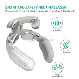 Massaging Neck Pillowws Neck Massage Machine 4 Head And Neck Protection Heating Machines Breathing Light Vibration Hot Compress Cervical Spine Machine 24323