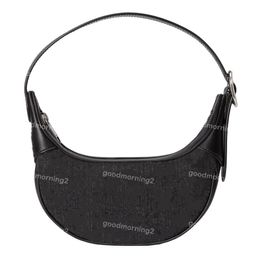 Crescent Bag 2024 Half Moon Underarm Shoulder Bags 10A Leather Mini Purses Women Handbag Detachable Adjustable belt length Lady single handle Totes Evening bag