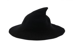 Witch Hat Diversified Along The Sheep Wool Cap Knitting Fisherman Hat Female Fashion Witch Pointed Basin Bucket for Halloween6593671
