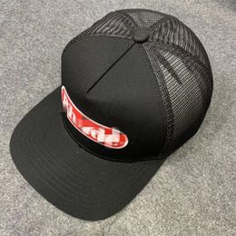 New Baseball Wave Hat Letter Embroidered Curved Fashion Travel Mesh Breathable Men's Hip Hop Hat Graffiti Truck Driver HatAA8S