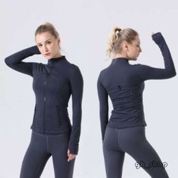 Lu-088 2024 Yoga Jacket Women's Define Workout Sport Coat Fitness Jacket Sports Quick Dry Activewear Top Solid Zip Up Sweatshirt Sportwear Hot Sell 2063