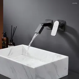 Bathroom Sink Faucets Est Brass Faucet One Handle Wall Mounted Cold Water Basin Mixer Tap With Movable Nozzle Spout Modern Design