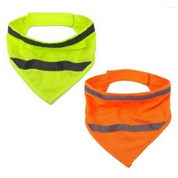 Dog Apparel K5DC Bandanas Reflective Scarf Safety Bib Accessory Easy To Wear