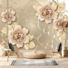 Wallpapers Removable Wallpaper Self Adhesive Accept For Bedroom Walls Florals Luxury Covering TV Background Wall Design Papers Home Decor