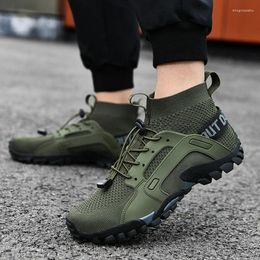 Casual Shoes High-top Mesh Socks Breathable Non-slip 2024 Summer Mens Sports Fashionable And Comfortable Outdoor Hiking