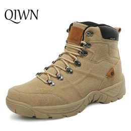 Shoes Yellow Outdoor Desert Men Tactical Boots Suede Leather Hiking Shoes Men Sneakers Lightweight Combat Military Army Boots Big Size