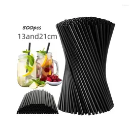 Disposable Cups Straws 500Pcs Drinking Plastic Bulk13/21cm Flexible Reusable Straw Bar Party Accessories