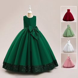 Beauty Avocado White Green Wine Pink Jewel Flower Girl Dresses Girl's Birthday Dresses Girls Party Skirt Girl Everyday dress Kids' Party Wear SZ 2-4 D323153