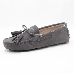 Casual Shoes Fashion Genuine Leather Women Flat Slip On Woman Loafers Flats Soft Moccasins Female Footwear