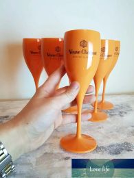 Wholesale 6x Veuve Clicquot Acrylic Plastic Champagne Orange Flutes Wine Glasses 180ml