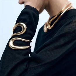 Bangle XIALUOKE Metal Hollow Geometry Adjustable Open Bracelets For Women Men Street Hip-hop Punk Jewellery Choker Accessory