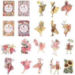 Gift Wrap Decorative Handbook Stickers Memo Decal Journal Postcard For Journaling Scrapbooking Wedding Paper Fairy Flower Labels