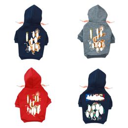 Dog Apparel Designer Clothes Brand Soft And Warm Dogs Hoodie Sweater With Classic Design Pattern Pet Winter Coat Cold Weather Jackets Otdyc