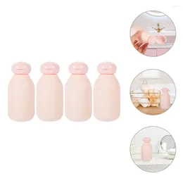 Storage Bottles 4 Pcs Squeeze Bottle Empty Shampoo Lotion For Outdoor Travel Carry Luggage Size Toiletries Containers Baggage