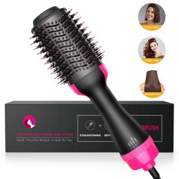 Brushes One Step Hair Dryer Hot Air Brush Styler Electric 3 in 1 Volumizer Hair Straightener Curler Comb Roller Negative Ion Blow Dryer