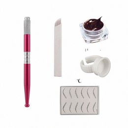 microblading kit brow microblading hand tool accories set for Eyebrow embroidery pernament makeup tattoo kit D5d5#