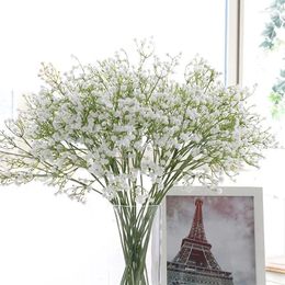 Decorative Flowers 1pcs Babysbreath Gypsophila Artificial Fake Silk DIY Wedding Party Decoration Real Touch