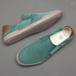 Casual Shoes Breathable Canvas Men's Loafers Spring/Autumn Lazy Cloth Driving Vulcanised Lightweight Sewing Sneaker Flats S20248