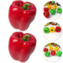 Decorative Flowers Kids Pretend Play Toy Artificial Bell Pepper Vegetables Simulation Peppers Model