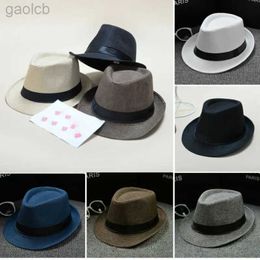 Wide Brim Hats Bucket Hats 2020 New Mens Classic Straw Hat Fedora Wide Brown Panama Hat Summer Dress Hat 24323