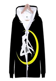 Sailor Moon Hoodie para mulheres menina criança moletom com capuz jaqueta com zíper casaco anime Sailormoon roupas CX20080847102086768299