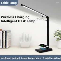 Table Lamps LED Desk Lamp 3 Levels Dimmable Touch Night Light USB Wireless Charging Eye Protection Foldable For Bedroom Bedside