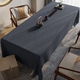 Table Cloth Chinese Classical Cotton Linen Tablecloth Fabric Waterproof Tea Solid Colour Tablecl NVLing170