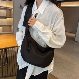 Drawstring Shopper Bags For Women Trend 2024 Cross Body Tote Bag Saddle Nylon Women's Shoulder Korean Luxury Designer