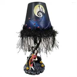 Table Lamps Halloween Night Glowing Lamp Jack Body Dancing Resin Bedside Counter Shape Decoration