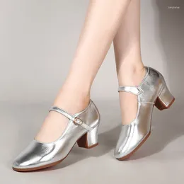 Dance Shoes Woman Close-Toe Lace-Up Latin Modern International Ballroom Social Heel Height 5cm Drop