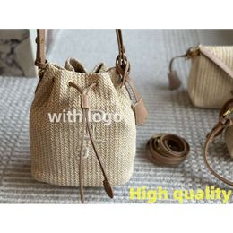 Designer bag handbag high quality Straw bags Bucket bag Shoulder bags beach bag designers woman Crossbody bag Nylon Knit Cowhide Cross pattern Re Edition 2000 2005