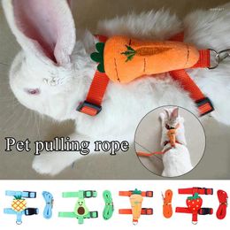 Dog Collars Cute Pet Traction Rope Cartoon Cat Chest Harness I-shaped Puppy Strap Adjustable Leash Accessory