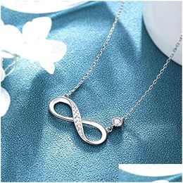 Pendant Necklaces Caoshi Versatile Simple Style Necklace Lady Daily Wearable Jewellery With Bright Zirconia Fashion Sier Colour Drop Deli Dh7Jv