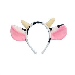 Cow headband plush three-dimensional role-playing animal headband party decoration role-playing props Suitable for adults and children