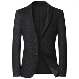 Men's Suits Korean Version Of Casual Trend Work Officiating Wedding British Style Letters Blazer Business Fashion Gentleman Suit