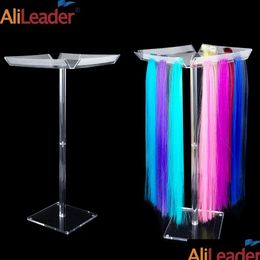 Hair Salon Stands Hiqh Quality Extension Holder Acrylic Stand Professional Separator Display Braiding Drop Delivery Products Care Styl Ot6Ie