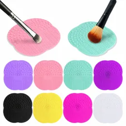 makeup Brushes Cleaner 1Pcs Silice Pad Mat Cosmetic Eyebrow Brush Cleaning Tools Makeup Brush Scrubber Board Cleaner Tools W8np#