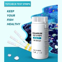 Testing K5DC Water Test Strips 6 in 1 Fish Tank Test Kit Easy to Read Water Testing Guide