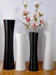Vases Ceramic Floor To Ceiling Large Vase Modern Fashion Minimalist Living Room Decoration Chinese Creative White Flower Arrangement