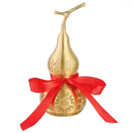 Decorative Figurines Feng Shui Wu Lou Gourd Copper Ornament Calabash Restaurant For Home Statue Wealth Health