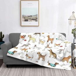Blankets Breeds Of Dog Blanket Fleece Spring/Autumn Border Terrier Lover Soft Throw For Home Outdoor Bedding Throws