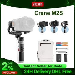 Heads ZHIYUN CRANE M2S Cameras Selfie Gimbal 3Axis Mirrorless Handheld Stabiliser for Sony Canon Action Camera Smartphone pk SMOOTH X