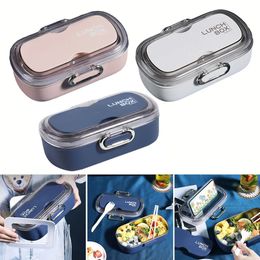 Lunch Box Stainless Steel Insulated Bento Microwave Food Container For Picnics Camping Student Office Worker 240312