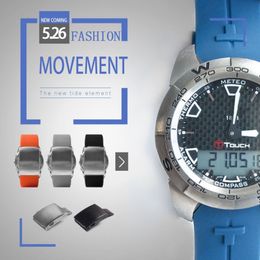 21mm Watch Strap Bands Man Orange Blue Black Waterproof Silicone Rubber Watchbands Sports Bracelet For Tissot 1853 T-touch T0134202743