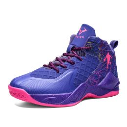 Shoes Brand Purple Basketball Boots Man Woman Basketball Shoes Trendy 2024 Training Sneakers Men Antiskid Durable Men Athletic Shoes
