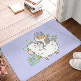 Carpets Bedroom Mat Bubu The Guinea Pig Knitting Bath Doormat Flannel Carpet Entrance Door Rug Home Decoration